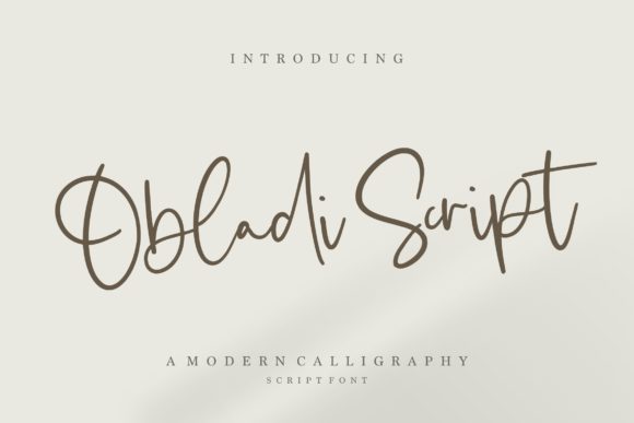 Obladi Script: A Handwritten Font for Timeless Design