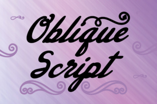 Oblique Script: A Stylish Typeface for Modern Crafters