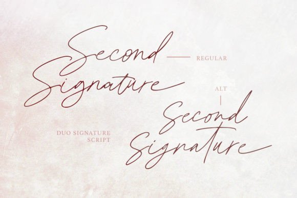 Second Signature - Duo Script: Crafting Authentic Elegance