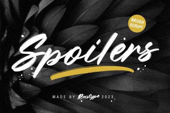 Spoilers Script: The Textured Brush Font with Natural Charm